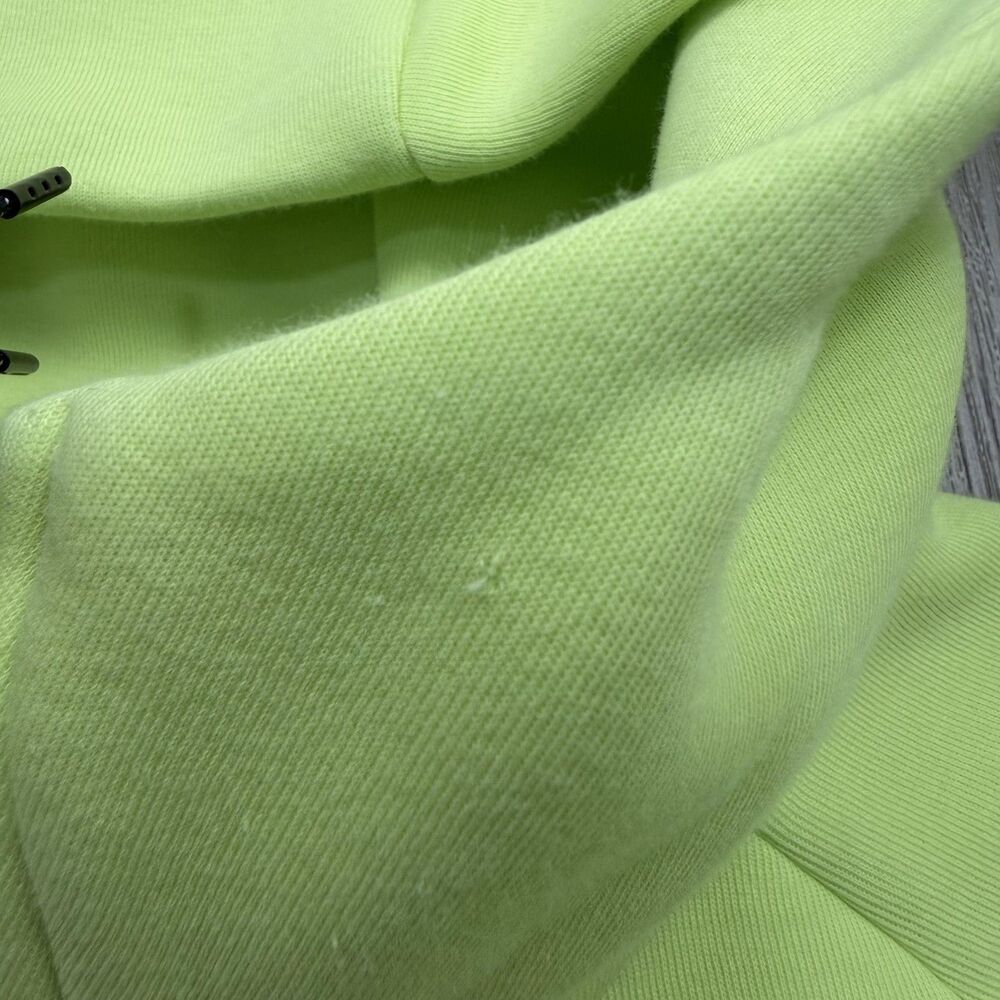 Nike Hoodie Mens Medium Neon Volt Yellow Tech Fleece Full Zip Jacket Hooded - Picture 4 of 11